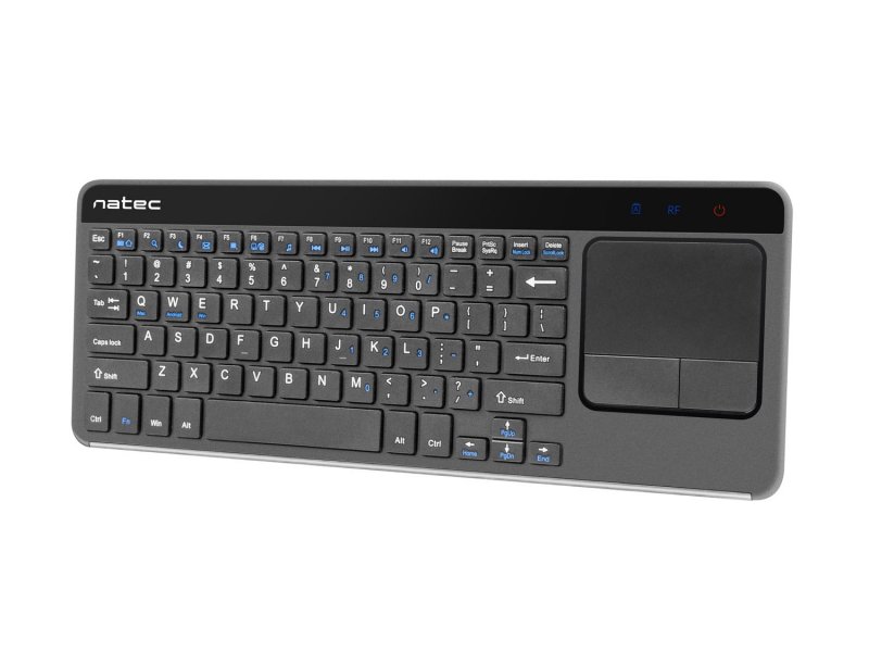 Bezdrátová klávesnice s touch padem pro Smart TV Natec Turbot, hliníkové tělo - obrázek č. 2