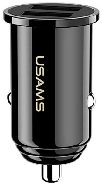 USAMS CC055 C8 USB 3.1A Dual Mini AutoDobíječ Black - obrázek produktu