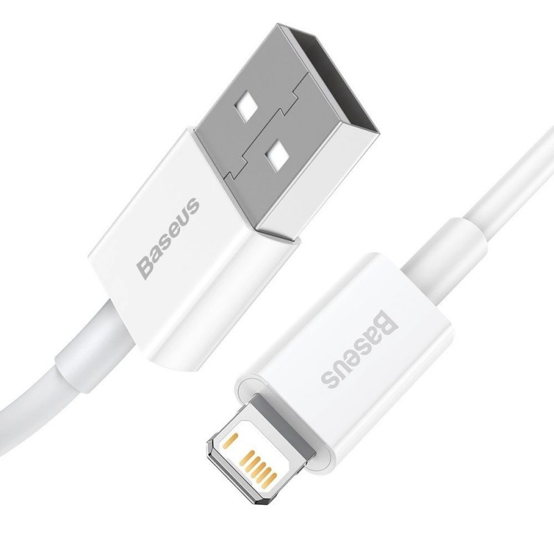 Baseus Datový kabel Superior Series USB/ Lightning 1m (2.4 A) bílá - obrázek č. 1