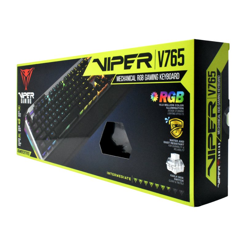 Patriot Viper 765 herní mechanická RGB klávesnice white box spínače - obrázek č. 1