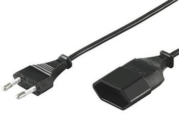 PremiumCord Kabel síťový prodlužovací dvojvidlice 230V 3m - obrázek produktu