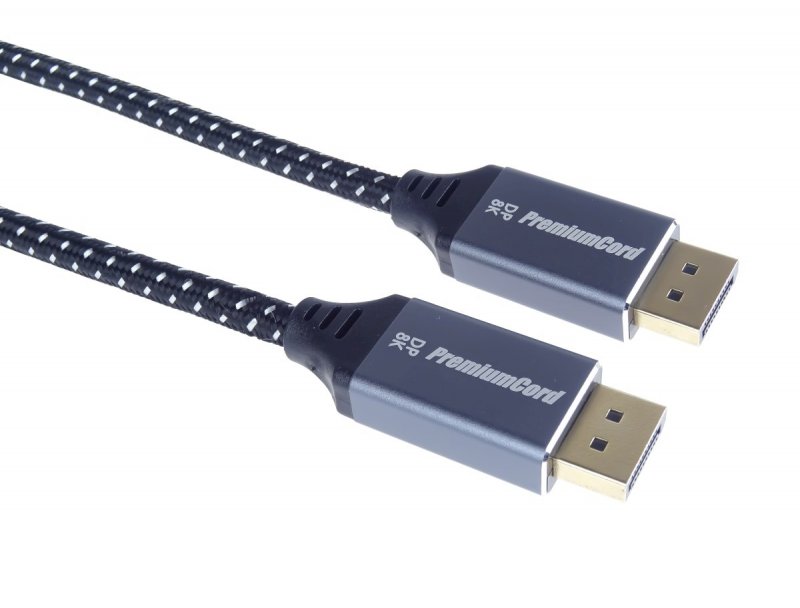 PremiumCord DisplayPort 1.4 přípojný kabel, kovové a zlacené konektory, 2m - obrázek č. 4