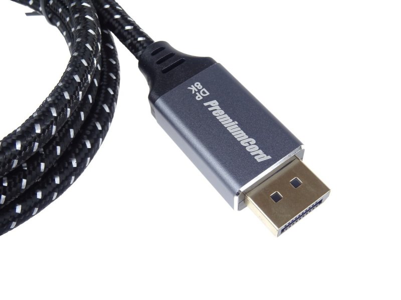 PremiumCord DisplayPort 1.4 přípojný kabel, kovové a zlacené konektory, 2m - obrázek č. 3