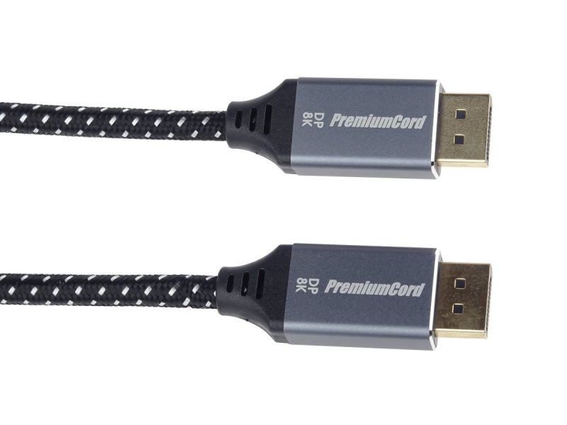 PremiumCord DisplayPort 1.4 přípojný kabel, kovové a zlacené konektory, 2m - obrázek č. 5