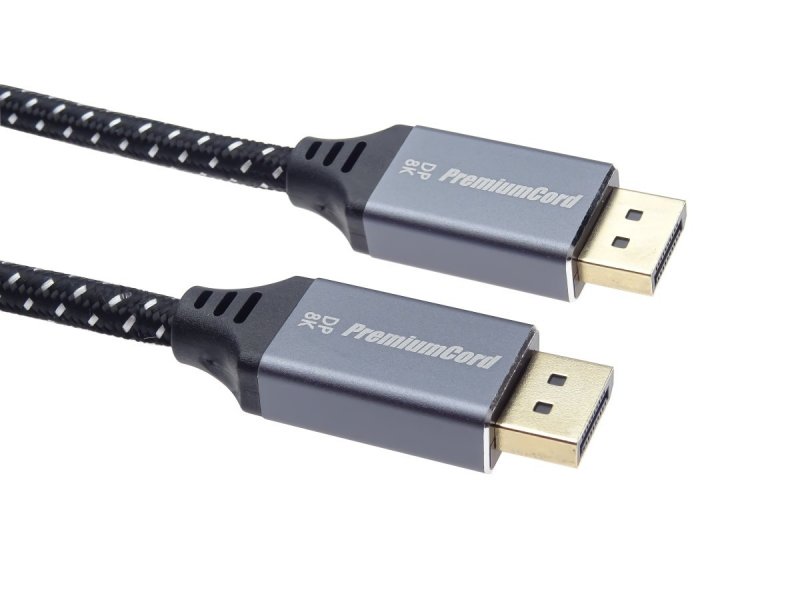 PremiumCord DisplayPort 1.4 přípojný kabel, kovové a zlacené konektory, 2m - obrázek č. 6