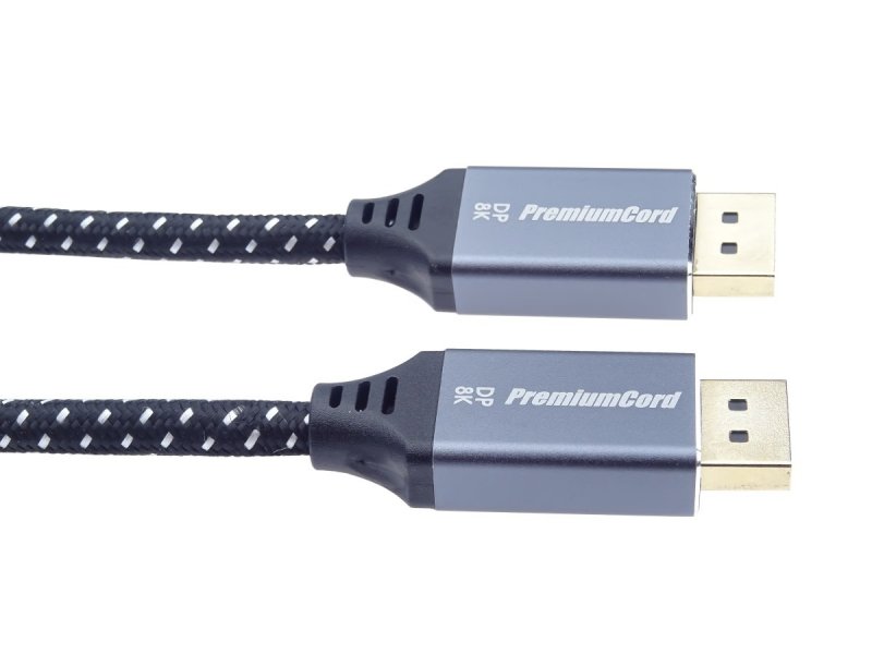 PremiumCord DisplayPort 1.4 přípojný kabel, kovové a zlacené konektory, 2m - obrázek č. 8