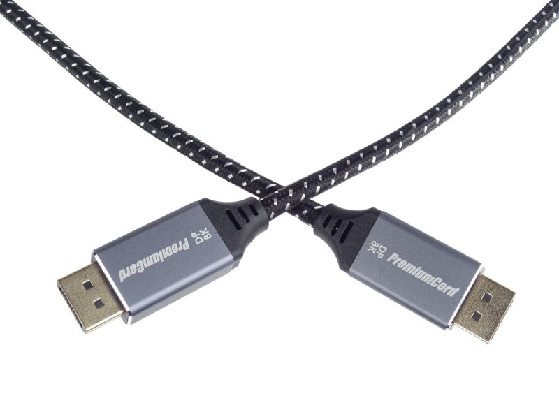 PremiumCord DisplayPort 1.4 přípojný kabel, kovové a zlacené konektory, 2m - obrázek č. 7