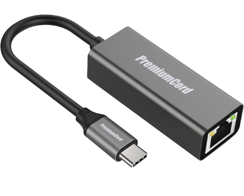 PremiumCord Převodník USB-C na Gigabit kon. RJ45 - obrázek produktu