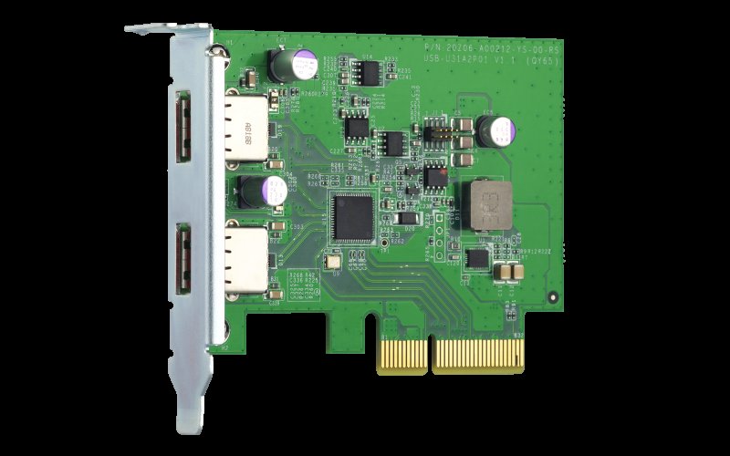 QNAP QXP-10G2U3A - Dvouportová USB 3.2 Gen2 10Gb PCIe rozšiřující karta pro NAS a PC - obrázek produktu