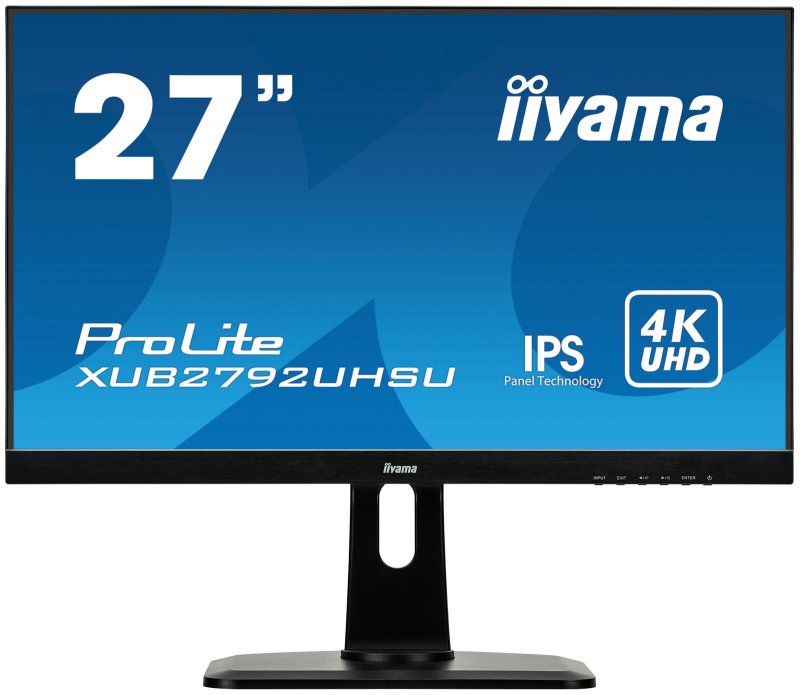 iiyama ProLite/ XUB2792UHSU-B1/ 27"/ IPS/ 4K UHD/ 60Hz/ 4ms/ Black/ 3R - obrázek produktu