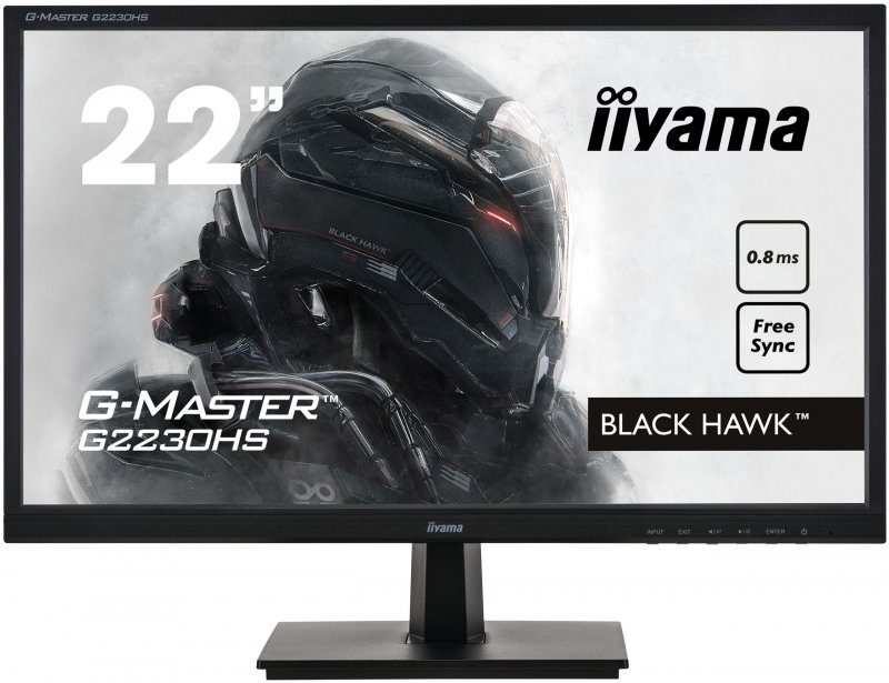 iiyama G-Master/ G2230HS-B1/ 21,5"/ TN/ FHD/ 75Hz/ 8ms/ Black/ 3R - obrázek produktu