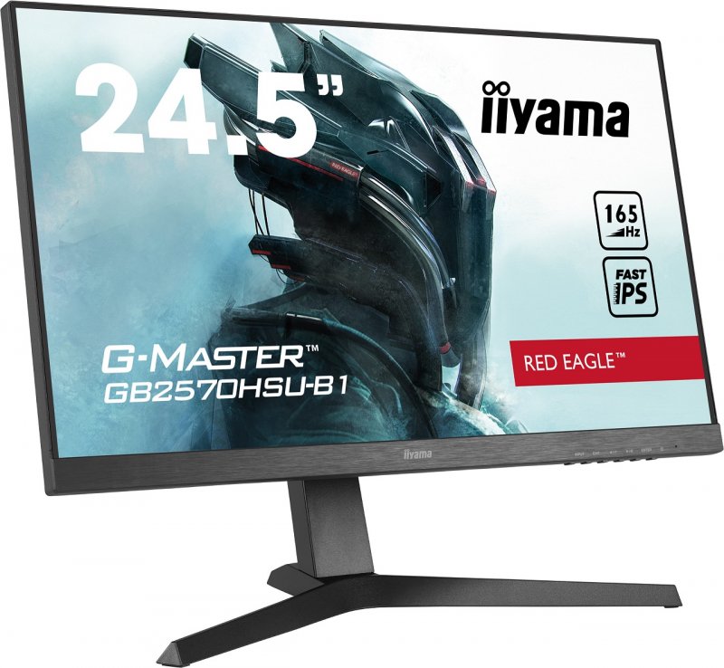 25" iiyama G-Master GB2570HSU-B1: IPS, FullHD@165Hz, 0.5ms, HDMI, DP, USB, FreeSync, pivot, černý - obrázek č. 1