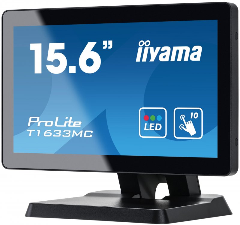 16" iiyama T1633MC-B1: TN, HD, capacitive, 10P, 300cd/ m2, VGA, DP, HDMI, USB, černý - obrázek č. 2