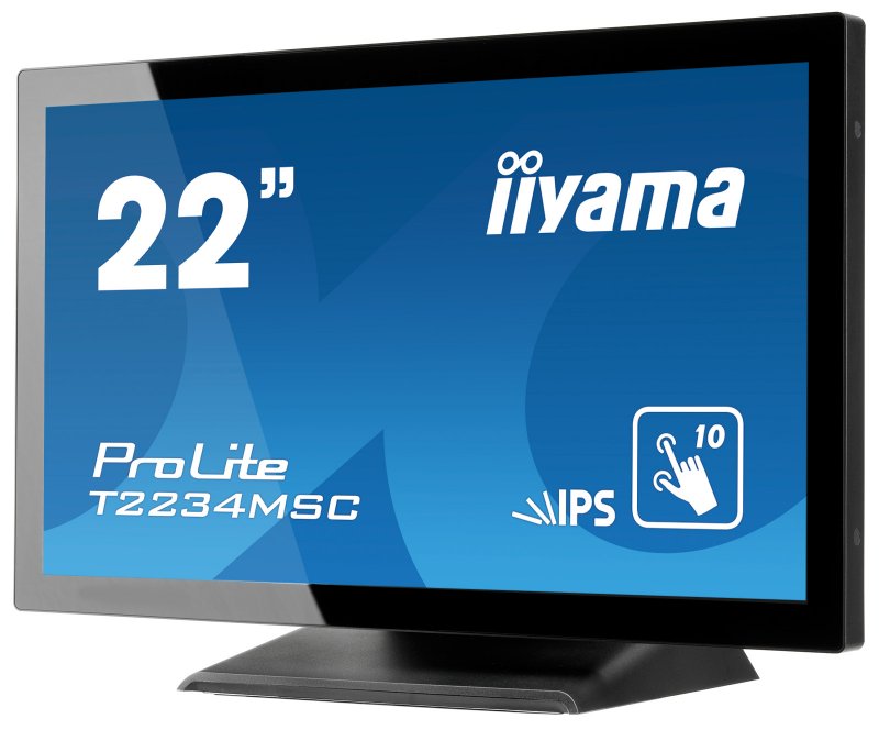 22" iiyama T2234MSC-B6X: IPS, FullHD, capacitive, 10P, 350cd/ m2, VGA, DP, HDMI, černý - obrázek č. 2