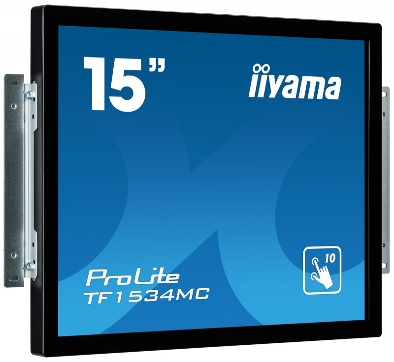 15" iiyama TF1534MC-B6X: TN, XGA, capacitive, 10P, 370cd/ m2, VGA, DP, HDMI, černý - obrázek č. 1