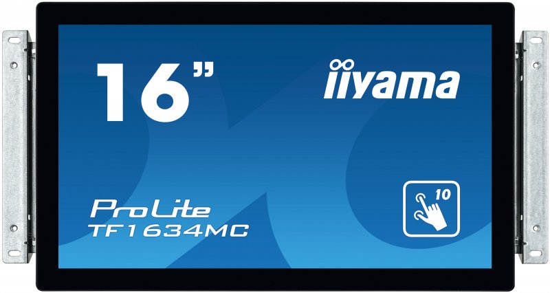 16" iiyama TF1634MC-B6X: TN, HD, capacitive, 10P, 400cd/ m2, VGA, DP, HDMI, černý - obrázek produktu