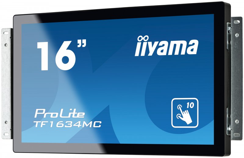 16" iiyama TF1634MC-B6X: TN, HD, capacitive, 10P, 400cd/ m2, VGA, DP, HDMI, černý - obrázek č. 2
