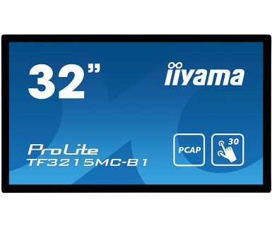 32" iiyama TF3215MC-B1: FullHD, capacitive, 500cd/ m2, VGA, HDMI, černý - obrázek produktu