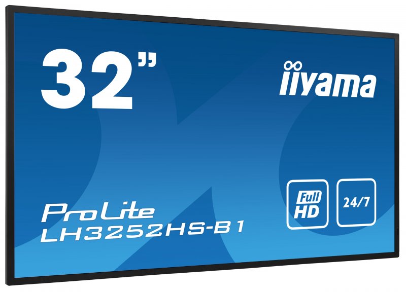 32" iiyama LH3252HS-B1: IPS, FullHD, 400cd/ m2, 24/ 7, LAN, Android 8.0 černý - obrázek č. 4