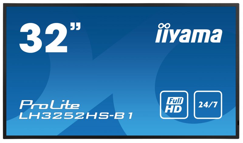 32" iiyama LH3252HS-B1: IPS, FullHD, 400cd/ m2, 24/ 7, LAN, Android 8.0 černý - obrázek produktu
