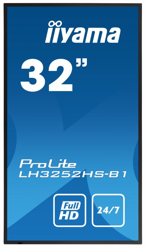 32" iiyama LH3252HS-B1: IPS, FullHD, 400cd/ m2, 24/ 7, LAN, Android 8.0 černý - obrázek č. 1