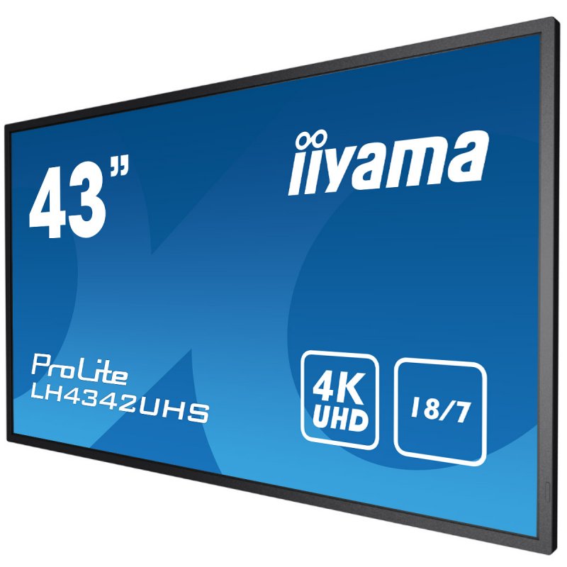 43" iiyama LH4342UHS-B3: IPS, 4K UHD, 500cd/ m2, 18/ 7, LAN, Android 8.0, černý - obrázek č. 7