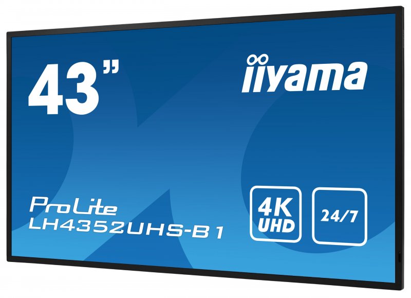 43" iiyama LH4352UHS-B1: IPS, 4K UHD, 500cd/ m2, 24/ 7, LAN, Android 8.0, černý - obrázek č. 10