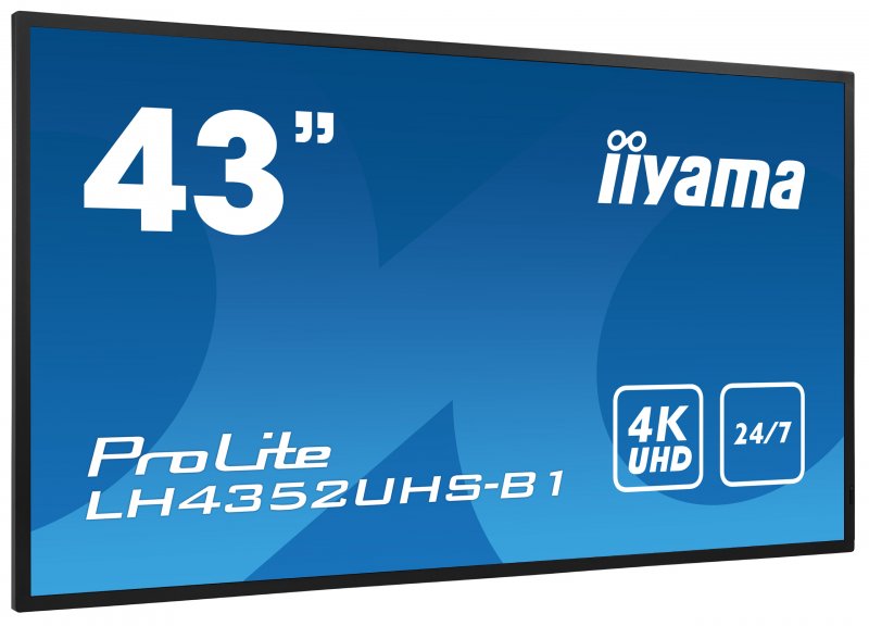 43" iiyama LH4352UHS-B1: IPS, 4K UHD, 500cd/ m2, 24/ 7, LAN, Android 8.0, černý - obrázek č. 8