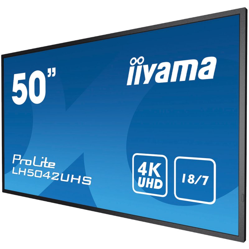 50" iiyama LH5042UHS-B3: VA, 4K UHD, 500cd/ m2, 18/ 7, LAN, Android 8.0, černý - obrázek č. 8