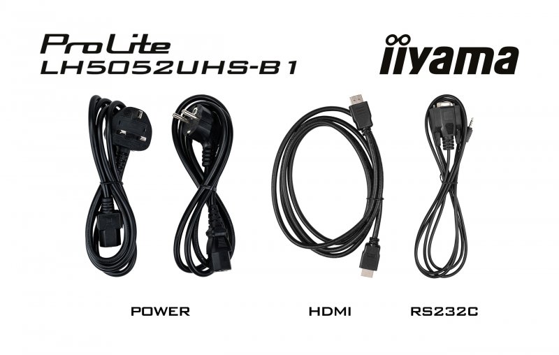 50" iiyama LH5052UHS-B1: VA, 4K UHD, 500cd/ m2, 24/ 7, LAN, Android 8.0, černý - obrázek č. 2