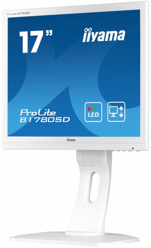 17" LCD iiyama Prolite B1780SD-W1 - 5ms,250cd/ m2,1000:1,5:4,VGA,DVI,repro,pivot,výšk.nastav.,bílý - obrázek produktu
