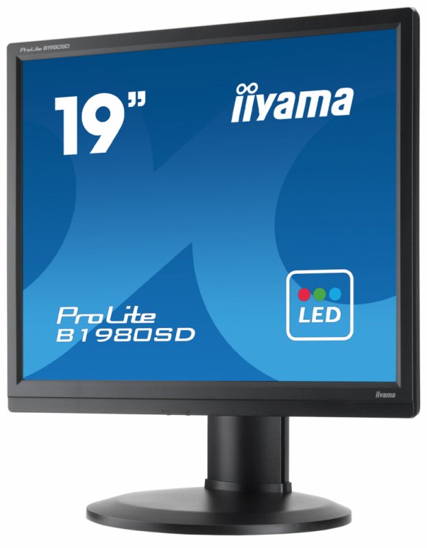 19" LCD iiyama Prolite B1980SD-B1 - 5ms,250cd/ m2,1000:1,5:4,VGA,DVI,repro,pivot,výšk.nastav.,černý - obrázek č. 1