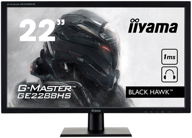 22"LCD iiyama G-Master GE2288HS-B1 - 1ms,250cd,12M:1,DVI,HDMI,FHD,repro,FreeSync - obrázek produktu