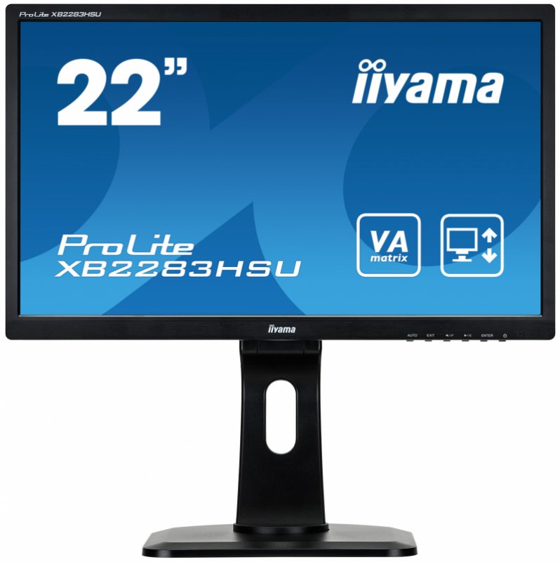 22"LCD iiyama XB2283HSU-B1DP -5ms, 3000:1(12M:1 ACR), FHD,VGA,DVI, DP,3xUSB,repro,pivot,výšk.nastav. - obrázek produktu