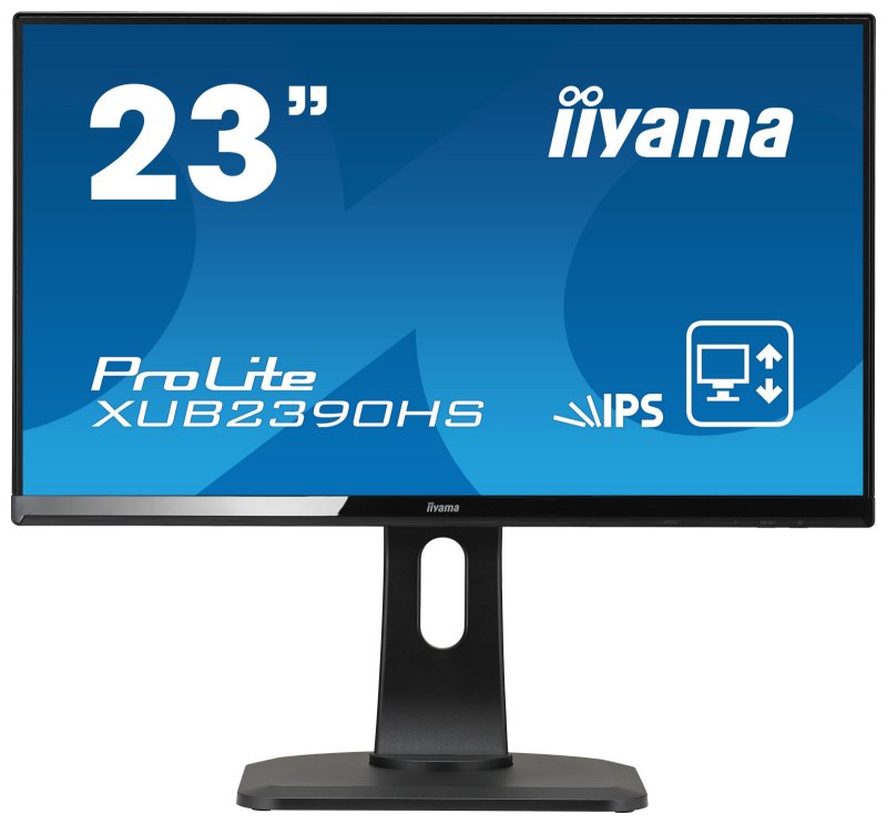 23"LCD iiyama XUB2390HS-B1 -IPS,5ms,250cd/ m2,FullHD,HDMI,DVI-D,repro,pivot,výš.nastav. - obrázek produktu