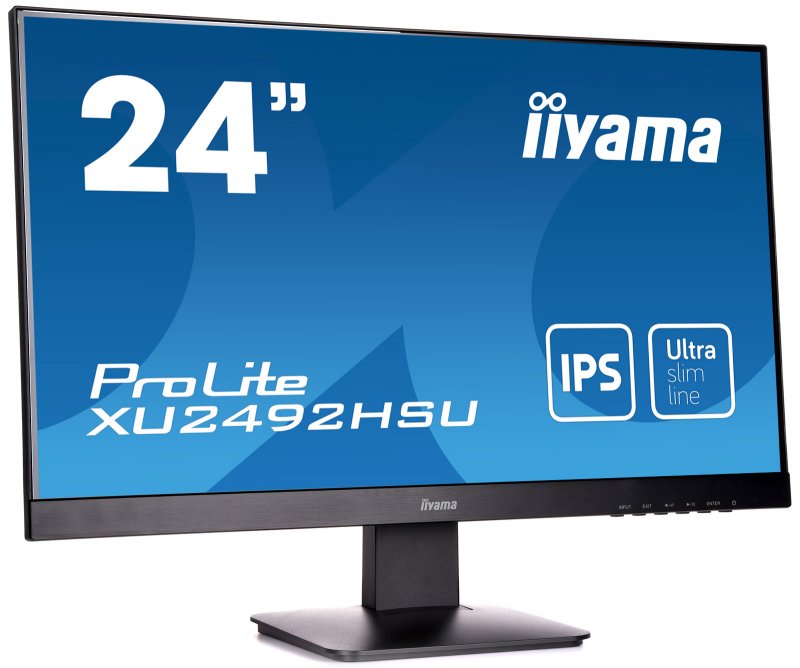 24" LCD iiyama XU2492HSU-B1 - IPS,FullHD,5ms,250cd/ m2, HDMI,DP,VGA,repro - obrázek č. 2