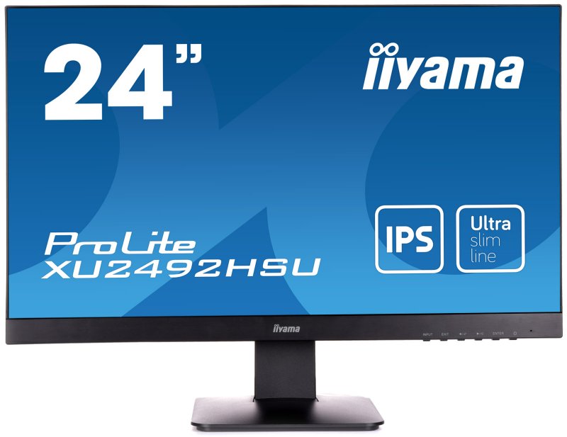 24" LCD iiyama XU2492HSU-B1 - IPS,FullHD,5ms,250cd/ m2, HDMI,DP,VGA,repro - obrázek produktu