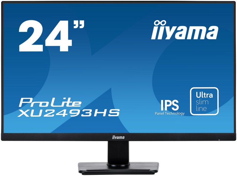 24" iiyama XU2493HS-B1 - IPS,FullHD,4ms,250cd/ m2, 1000:1,16:9,VGA,HDMI,DP,repro. - obrázek produktu