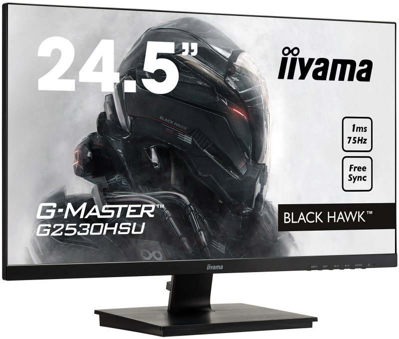 25"LCD iiyama G-Master G2530HSU-B1-FreeSync,1ms,250cd,75Hz,1000:1(12M:1ACR),USB,VGA,DP,HDMI,repro - obrázek č. 1