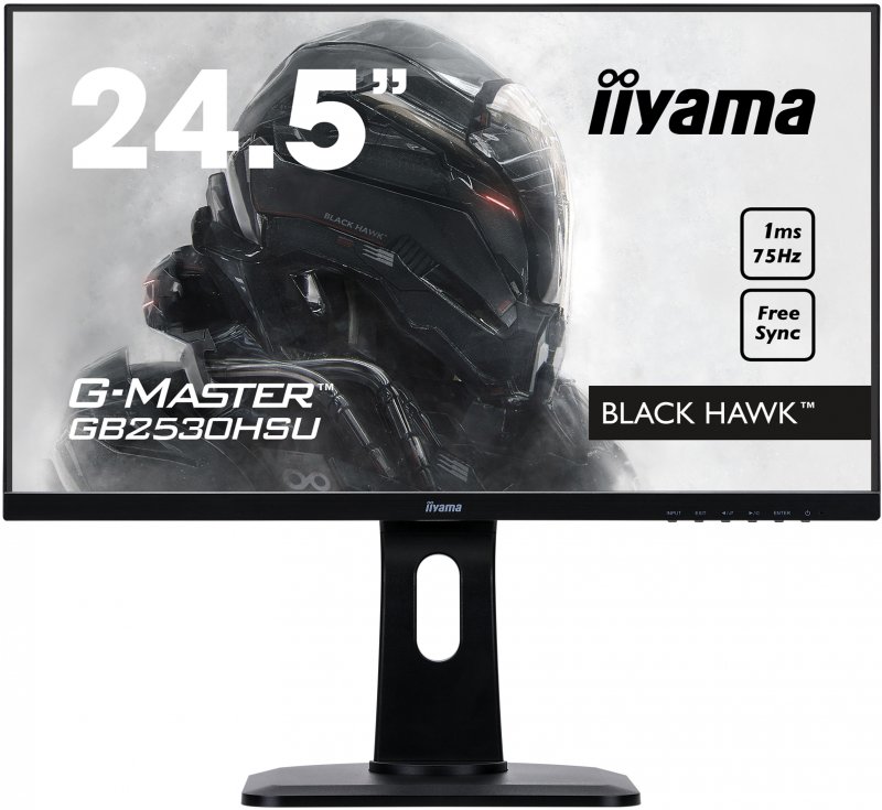 25" iiyama G-Master GB2530HSU-B1 - TN,FullHD,1ms,250cd/ m2, 1000:1,16:9,HDMI,DP,VGA,repro,pivot,výška - obrázek produktu