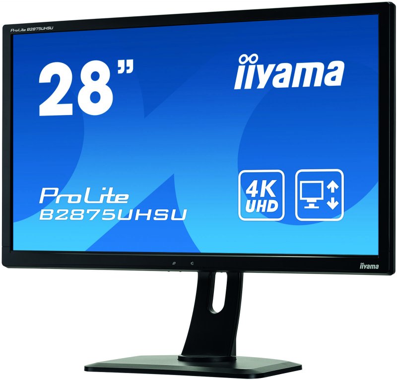 28" LCD iiyama B2875UHSU-B1 - TN,1ms,300cd/ m2/ 1000:1,4K,HDMI,DP,DVI,2xUSB,repro,výš.nastav,černý - obrázek č. 2