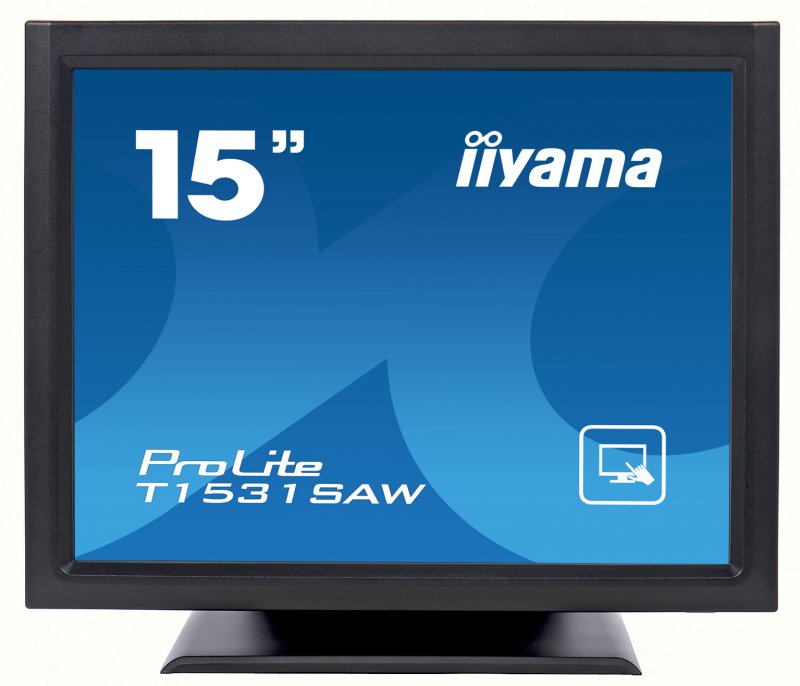 15" iiyama T1531SAW-B5 - TN,1024x768,8ms,370cd/ m2, 700:1,4:3,VGA,HDMI,DP,USB,repro. - obrázek produktu
