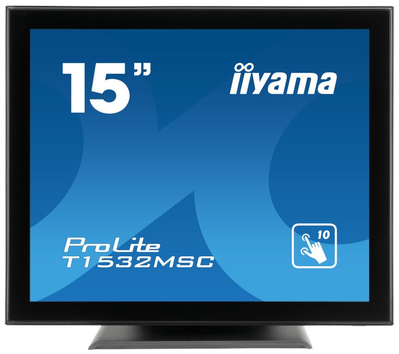 15" iiyama T1532MSC-B5X - TN, 8ms, 370cd/ m2, VGA, HDMI, DP - obrázek produktu