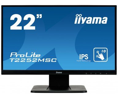 22" LCD iiyama T2252MSC-B1 -IPS, FullHD, repro, VGA, HDMI, DisplayPort, USB, kapacitní multidotykový - obrázek produktu