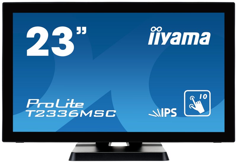 23" LCD iiyama T2336MSC-B2 - multidotekový, FullHD, IPS, kapacitní, USB - obrázek produktu
