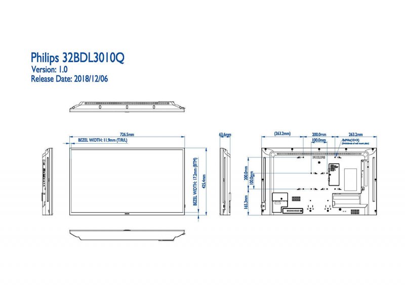 32" D-LED Philips 32BDL3010Q-FHD,350cd,MP,18/ 7 - obrázek č. 3