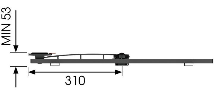 LCD rameno Vogel´s W52080, 40-65", 2 klouby, černé - obrázek č. 3