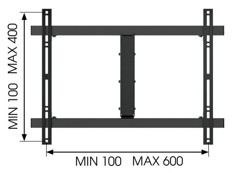 LCD rameno Vogel´s W52080, 40-65", 2 klouby, černé - obrázek č. 4