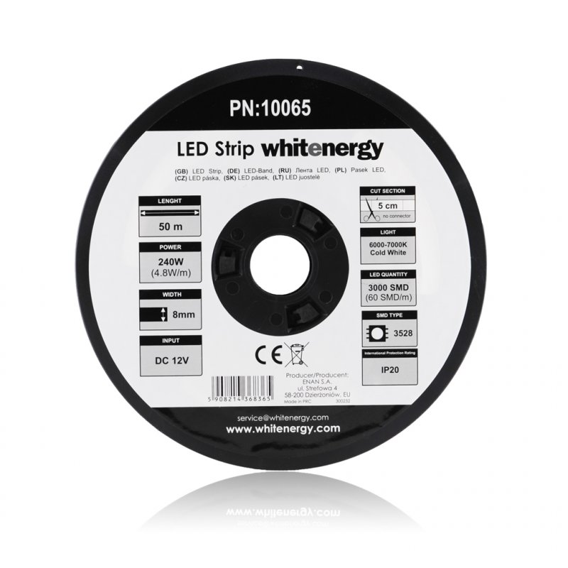 WE LED páska 50m SMD3528 4.8W/ m 8mm studená bílá - obrázek produktu