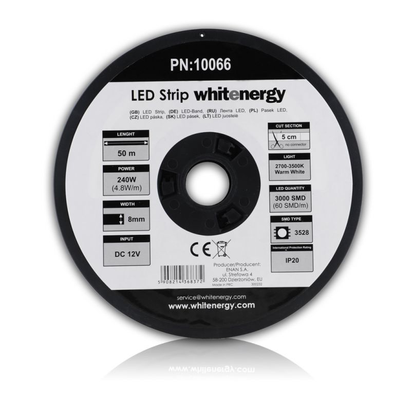 WE LED páska 50m SMD3528 4.8W/ m 8mm teplá bílá - obrázek č. 1